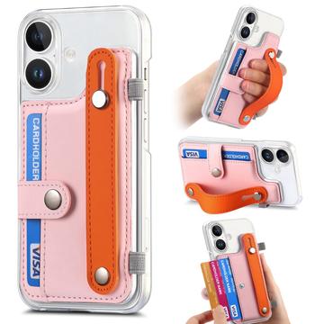 Funda de plástico CY1 para iPhone 16 - Ranura para tarjetas, muñequera, soporte