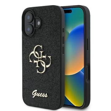 Carcasa Guess Fixed Glitter 4G Metal Logo para iPhone 16 Plus