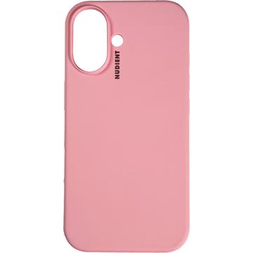Funda de silicona Nudient Base para iPhone 16 Plus - Rosa Bebé
