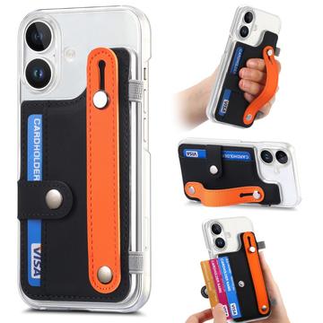 Funda de plástico CY1 para iPhone 16 Plus - Ranura para tarjetas, muñequera, soporte