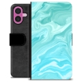 Funda Cartera Premium para iPhone 16 Plus - Mármol Azul