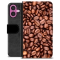 Funda Cartera Premium para iPhone 16 Plus - Granos de Café