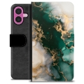 Funda Cartera Premium para iPhone 16 Plus - Mármol Jade