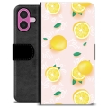 Funda Cartera Premium para iPhone 16 Plus - Patrón de Limón