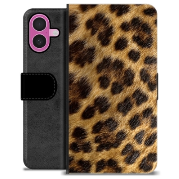 Funda Cartera Premium para iPhone 16 Plus - Leopardo