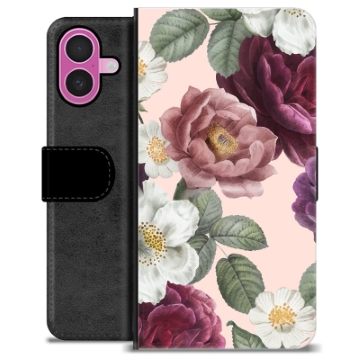 Funda Cartera Premium para iPhone 16 Plus - Flores Románticas