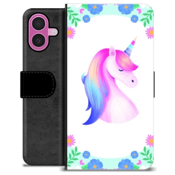 Funda Cartera Premium para iPhone 16 Plus - Unicornio