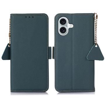 Funda con RFID para iPhone 16 Plus - Estilo Cartera - Verde