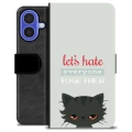Funda Cartera Premium para iPhone 16 - Gato Enfadado