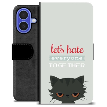 Funda Cartera Premium para iPhone 16 - Gato Enfadado