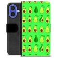 Funda Cartera Premium para iPhone 16 - Diseño de Aguacates