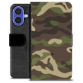 Funda Cartera Premium para iPhone 16 - Camuflaje