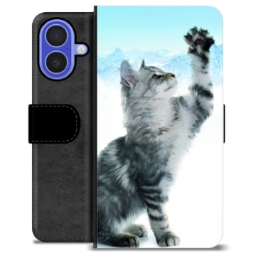 Funda Cartera Premium para iPhone 16 - Gato