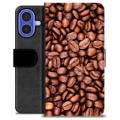 Funda Cartera Premium para iPhone 16 - Granos de Café