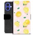 Funda Cartera Premium para iPhone 16 - Patrón de Limón