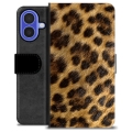 Funda Cartera Premium para iPhone 16 - Leopardo