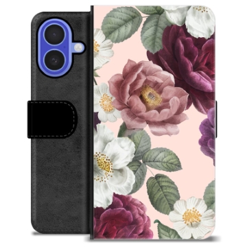 Funda Cartera Premium para iPhone 16 - Flores Románticas