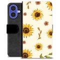 Funda Cartera Premium para iPhone 16 - Girasol