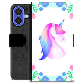 Funda Cartera Premium para iPhone 16 - Unicornio