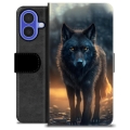 Funda Cartera Premium para iPhone 16 - Lobo