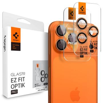 Spigen Glas.tR Ez Fit Optik Pro Protector para Lente de Cámara para iPhone 16 Pro/16 Pro Max/17 Pro/17 Pro Max - Naranja