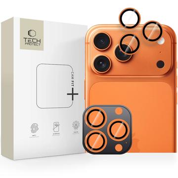 iPhone 16 Pro/16 Pro Max/17 Pro/17 Pro Max Tech-Protect Cam Ring Fit+ Lente de cámara - Naranja