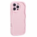 Funda de TPU Candy Color Wavy para iPhone 16 Pro - Rosa