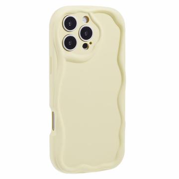 Funda de TPU Candy Color Wavy para iPhone 16 Pro - Amarillo