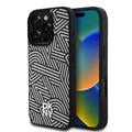 Funda iPhone 16 Pro DKNY Crosswalk Patrona - Compatible con MagSafe - Marfil / Negro
