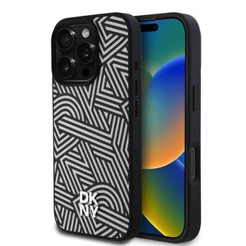 Funda iPhone 16 Pro DKNY Crosswalk Patrona - Compatible con MagSafe - Marfil / Negro