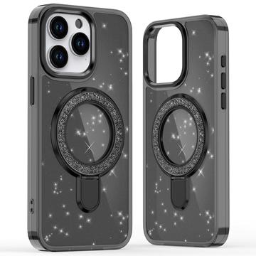 Funda híbrida iPhone 16 Pro Glitter con soporte - Compatible con MagSafe