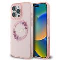 Funda Guess IML Flowers Wreath para iPhone 16 Pro - Compatible con MagSafe