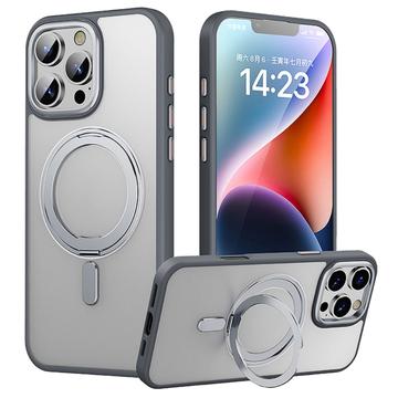 Funda híbrida con soporte magnético para iPhone 16 Pro - Gris