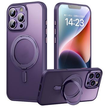 Funda híbrida con soporte magnético para iPhone 16 Pro - Morado