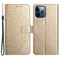 Funda Mandala Series para iPhone 16 Pro - Estilo Cartera - Dorado