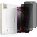 Protector de pantalla de cristal templado para iPhone 16 Pro Max/17 Pro Max Tech-Protect Glass Spy+ Privacy - 2 uds. - Negro