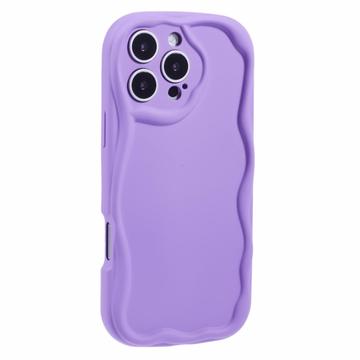 Funda de TPU Candy Color Wavy para iPhone 16 Pro Max - Violeta
