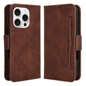 Funda de cartera con tarjetero para iPhone 16 Pro Max - Marrón
