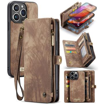 Funda billetera multifuncional 2 en 1 Caseme 008 para iPhone 16 Pro Max - Marrón