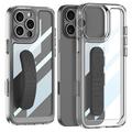 Funda transparente con correa de silicona para iPhone 16 Pro Max - Negro