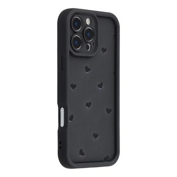 Funda de TPU a prueba de golpes con diseño de corazón y bordes elevados iPhone 16 Pro Max