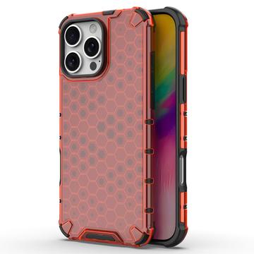 Carcasa Híbrida Honeycomb Armored para iPhone 16 Pro Max - Rojo