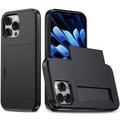 iPhone 16 Pro Max Hybrid Case with Sliding Card Slot