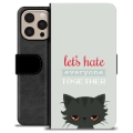 Funda Cartera Premium para iPhone 16 Pro Max - Gato Enfadado