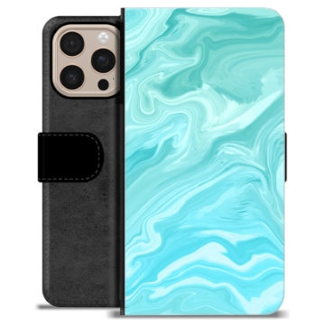 Funda Cartera Premium para iPhone 16 Pro Max - Mármol Azul