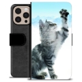 Funda Cartera Premium para iPhone 16 Pro Max - Gato