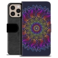 Funda Cartera Premium para iPhone 16 Pro Max - Mandala Colorida