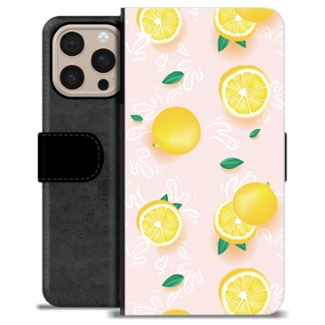 Funda Cartera Premium para iPhone 16 Pro Max - Patrón de Limón