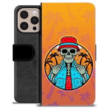 Funda Cartera Premium para iPhone 16 Pro Max - Verano Esquelético