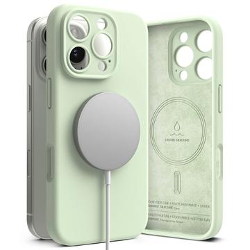 Funda MagSafe de silicona líquida Ringke para iPhone 16 Pro Max - Menta suave